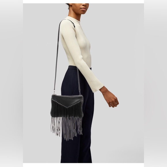 ❌SOLD❌Sandro Fringe Crossbody Leather Bag - Picture 4 of 5